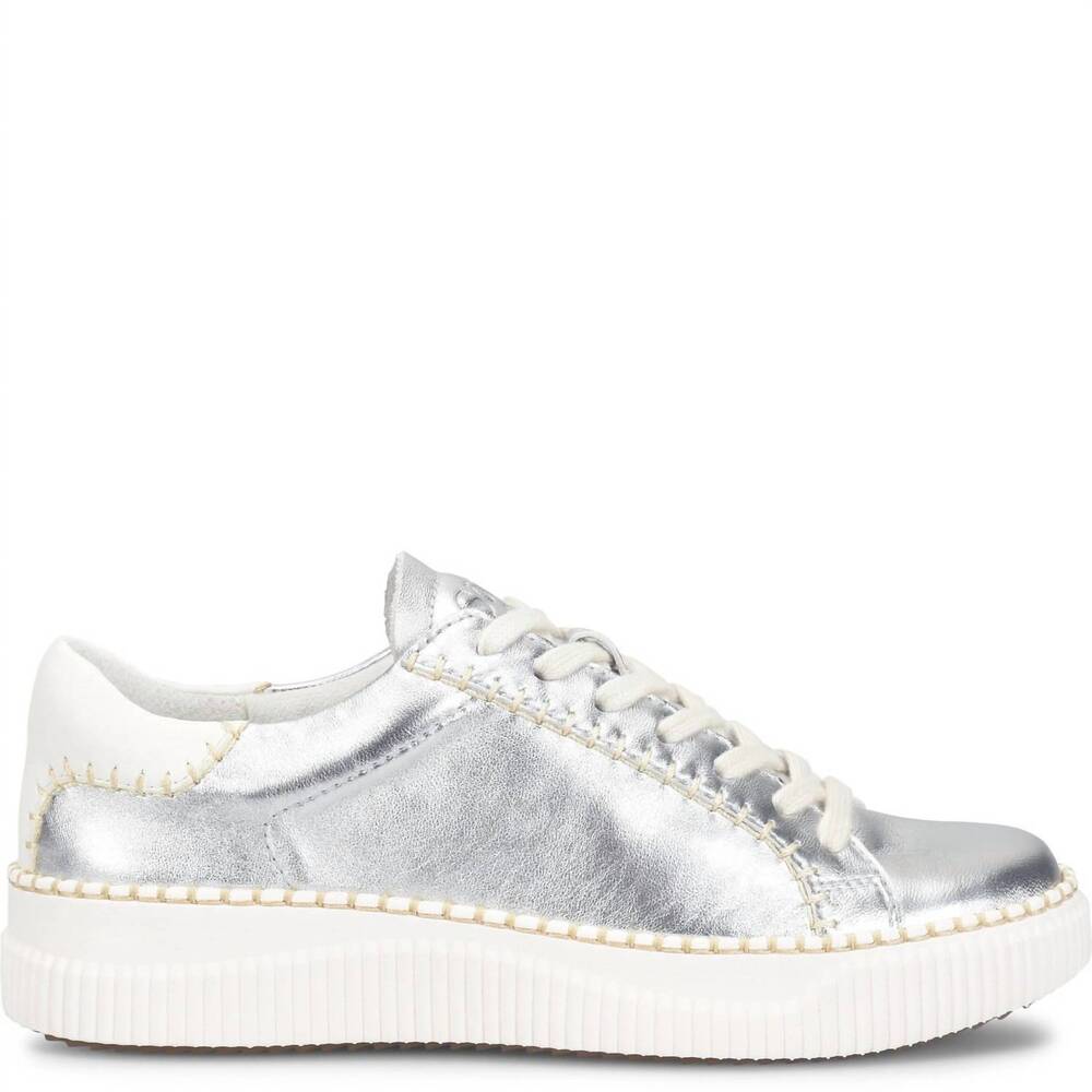 NEW SOFFT women's frazier sneakers in silver/true white